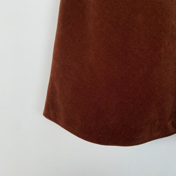 Celine Dark Red Cotton A-Line Skirt With Pockets Size 36 XS Made In France Elega - Picture 4 of 7
